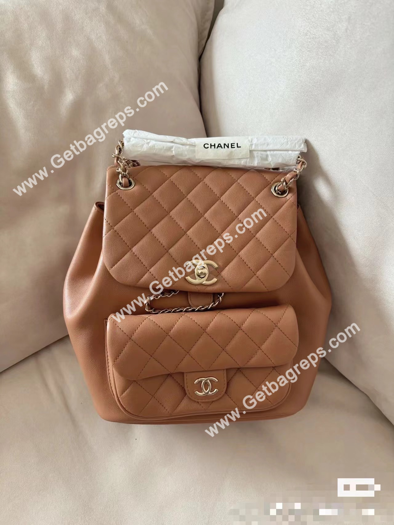 Chanel Duma Backpack Caramel