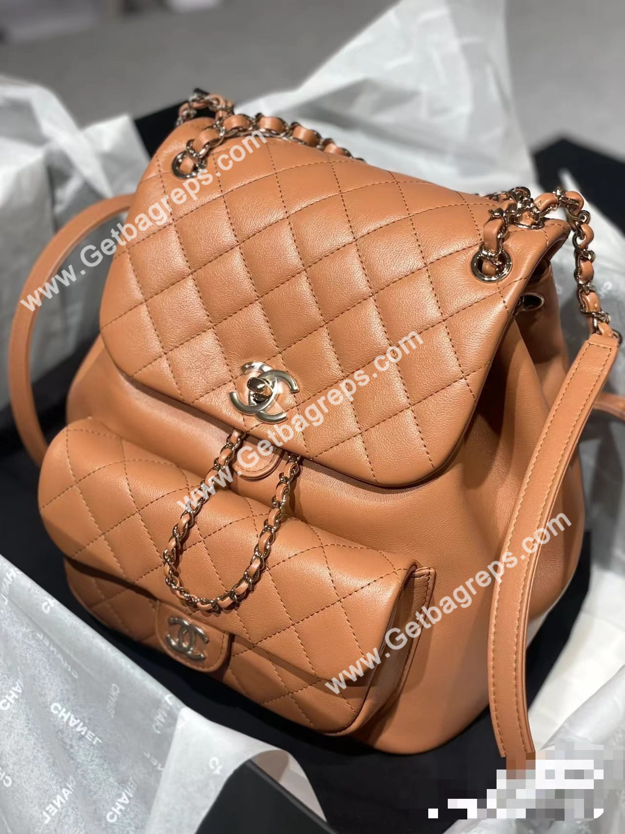 Chanel Duma Backpack Caramel