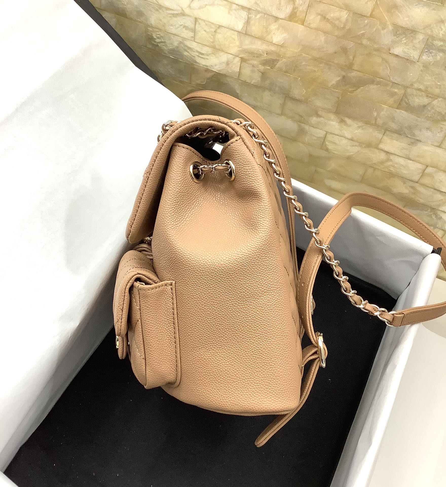 Chanel Duma Backpack Large Beige