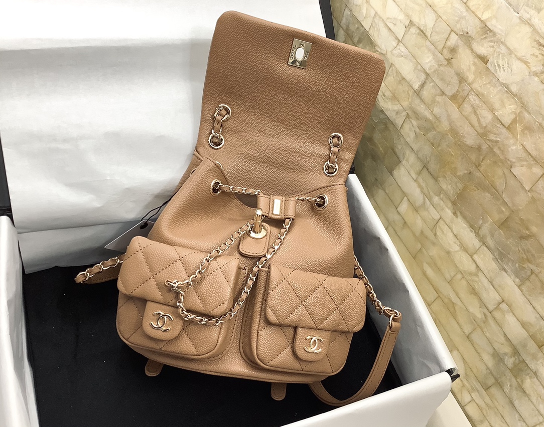 Chanel Duma Backpack Large Beige