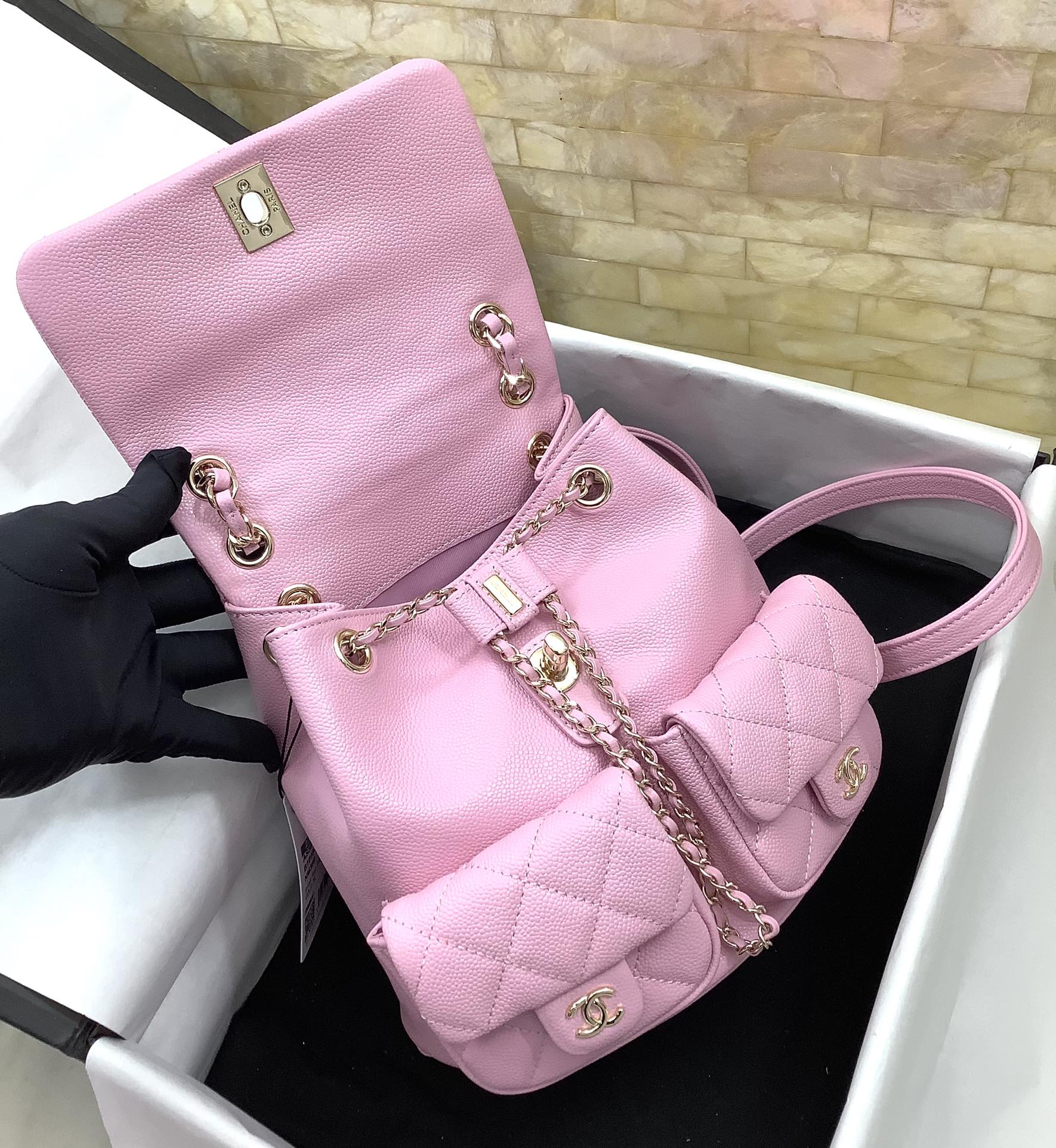 Chanel Duma Backpack Large Pink