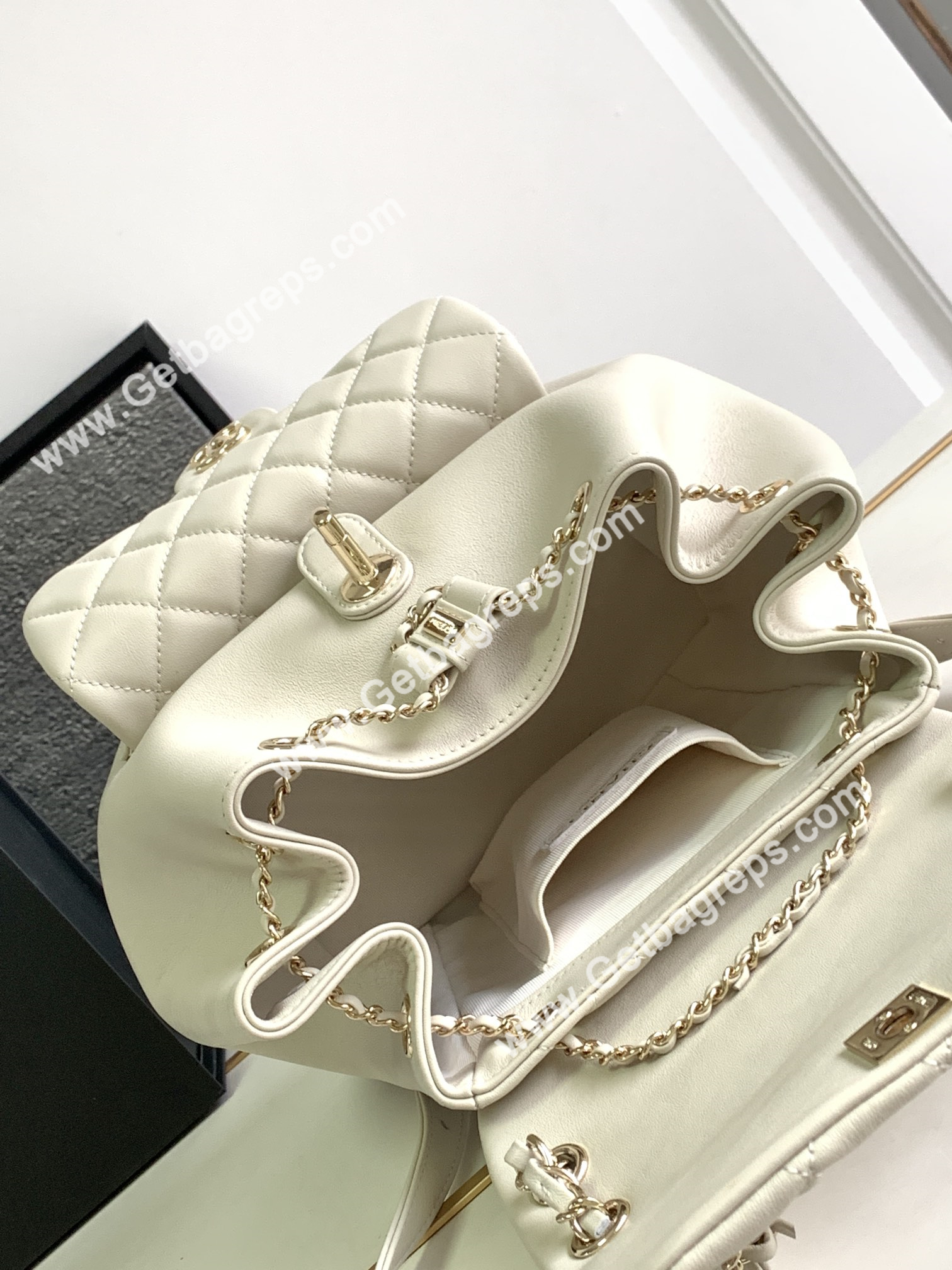 Chanel Duma Backpack Milky White