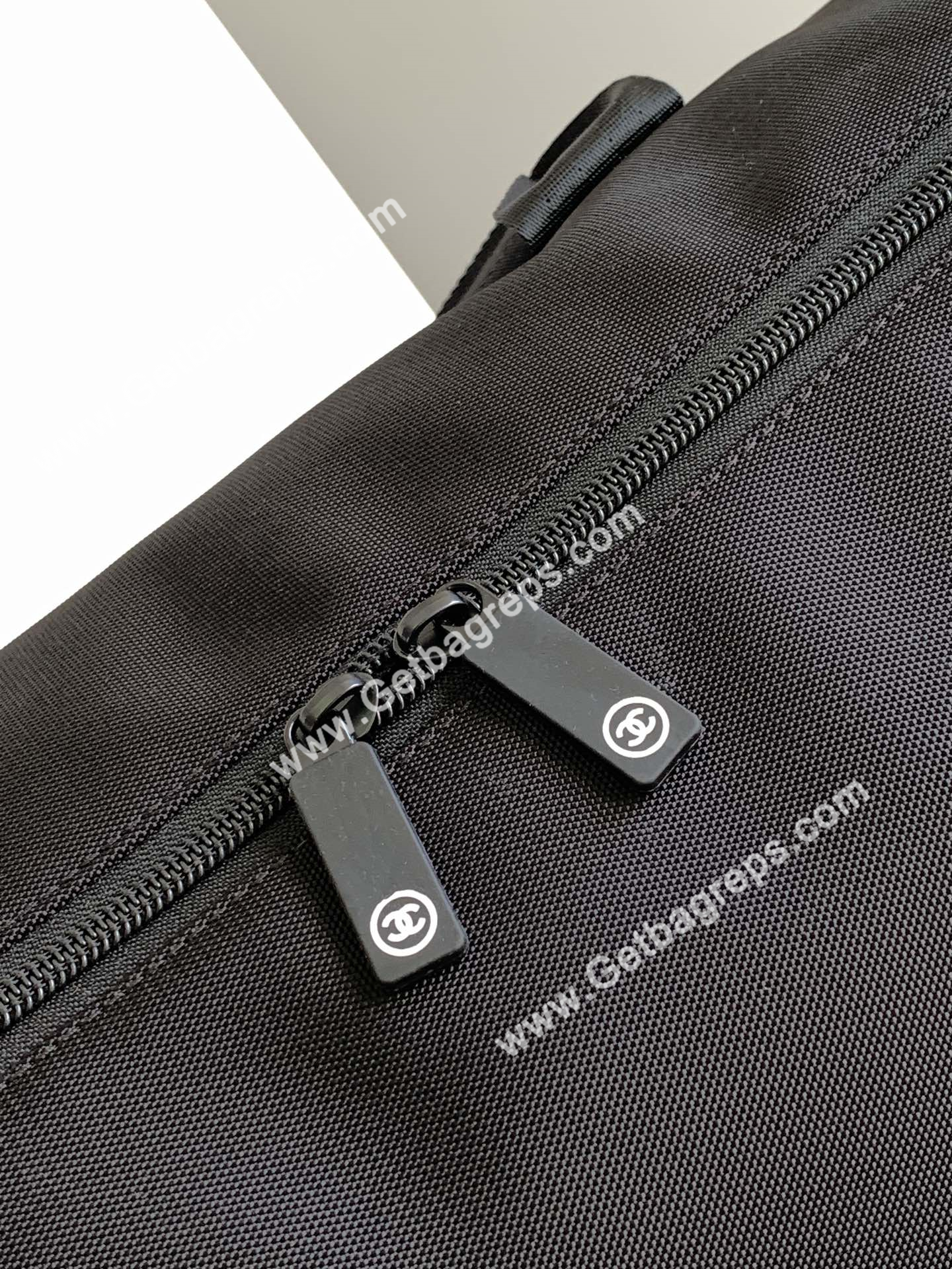 Chanel Gym Bag Black with Black LOGO