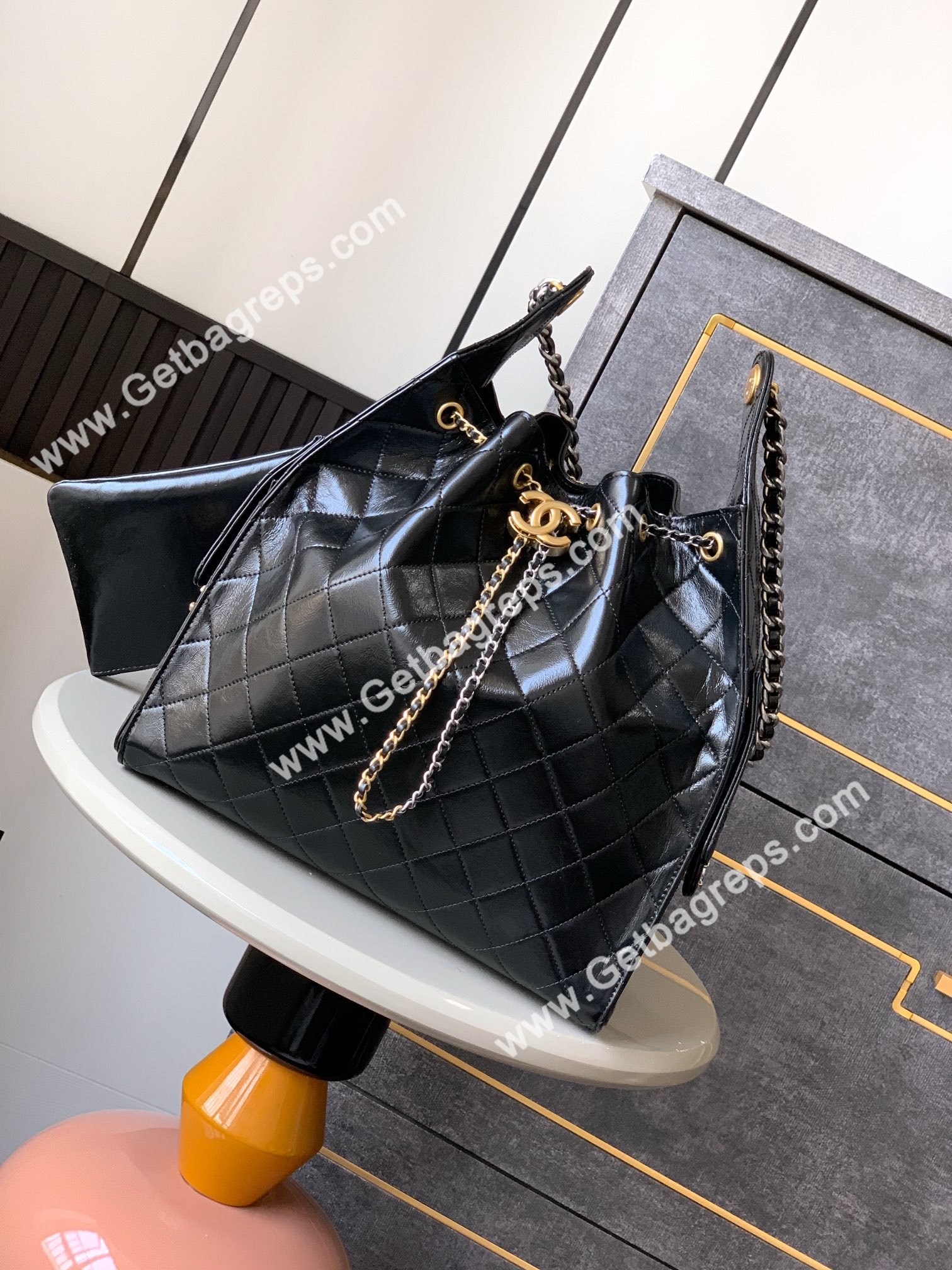 Chanel Hobo Bag Black Large