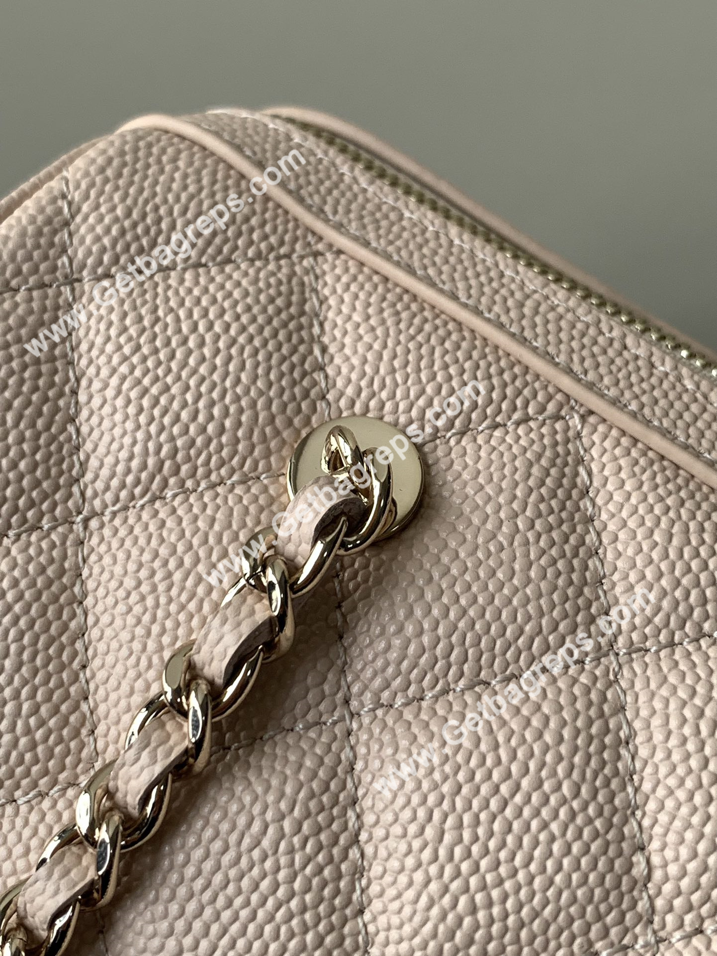Chanel Large Bowling Bag Beige