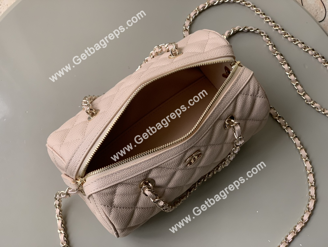 Chanel Large Bowling Bag Beige