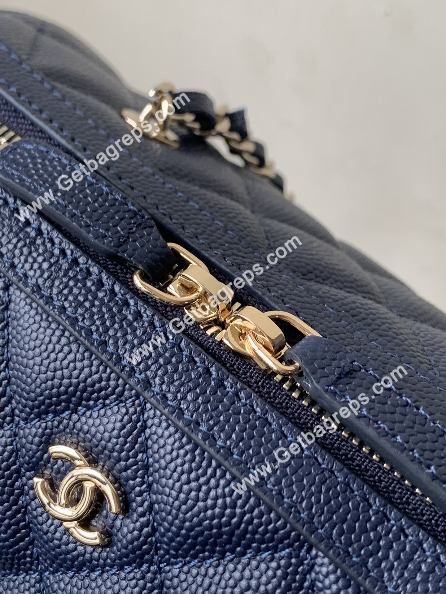 Chanel Large Bowling Bag Blue