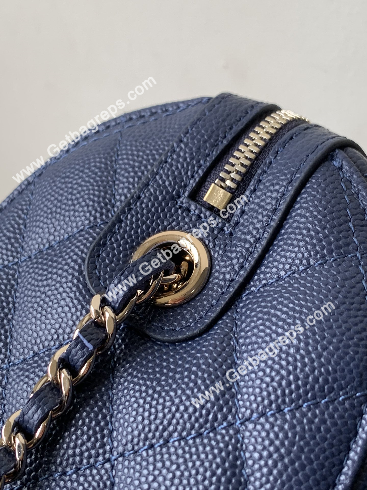 Chanel Large Bowling Bag Blue