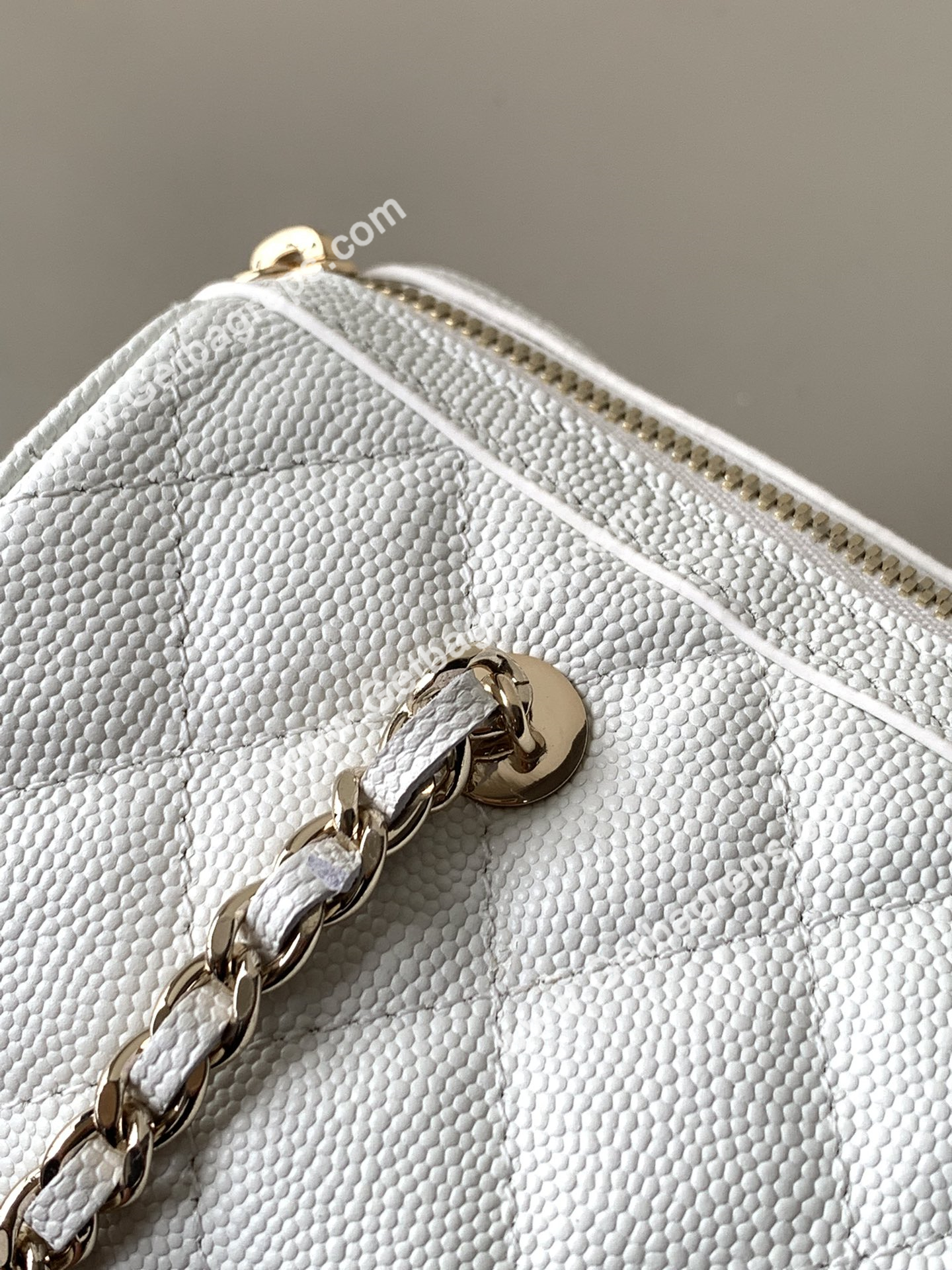 Chanel Large Bowling Bag White