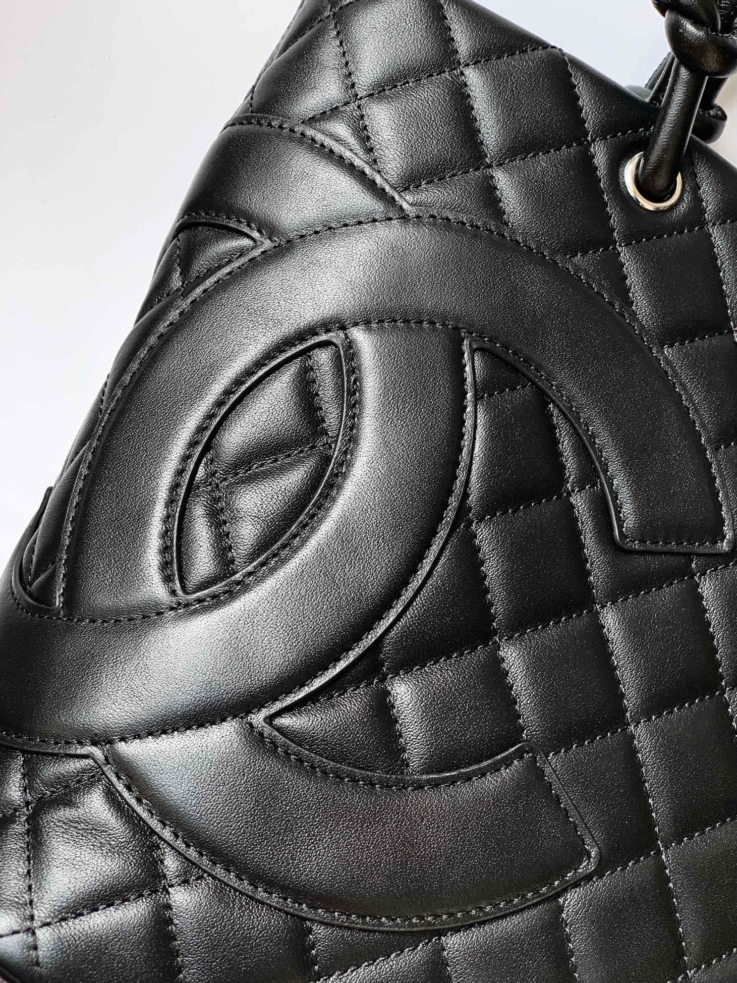 Chanel Ligne Cambon Large Tote Bag Black-1 Calfskin