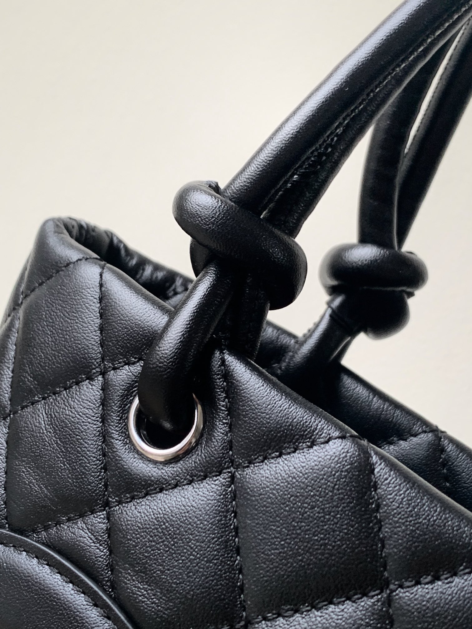 Chanel Ligne Cambon Small Tote Bag Black-1 Calfskin