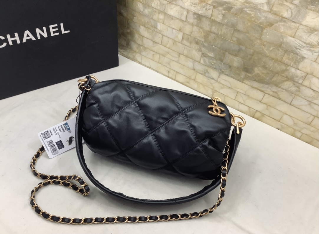 Chanel Mini Bowling Bag  in Shiny Lambskin