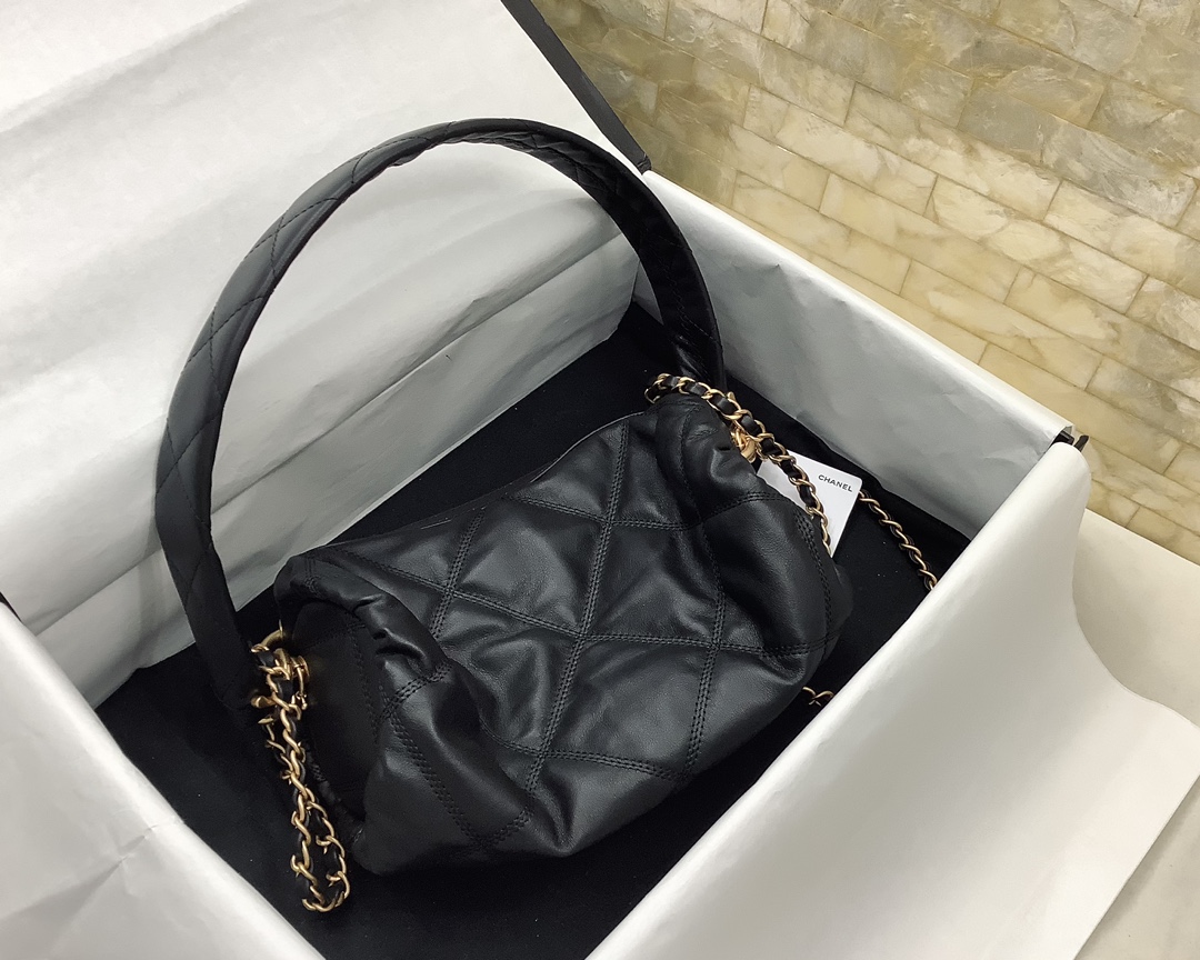 Chanel Mini Bowling Bag in Shiny Lambskin-1