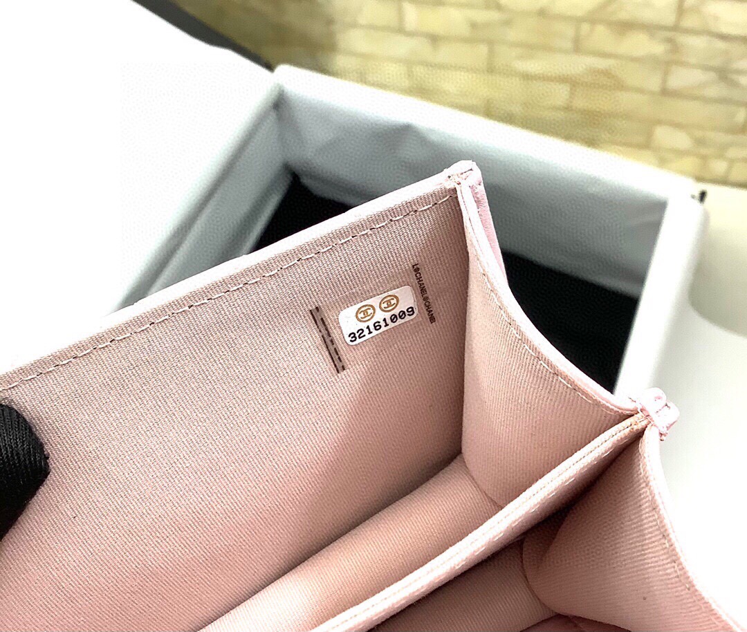Chanel Mini Kelly Top Handle Chain Mini Vanity Case Pink Lambskin