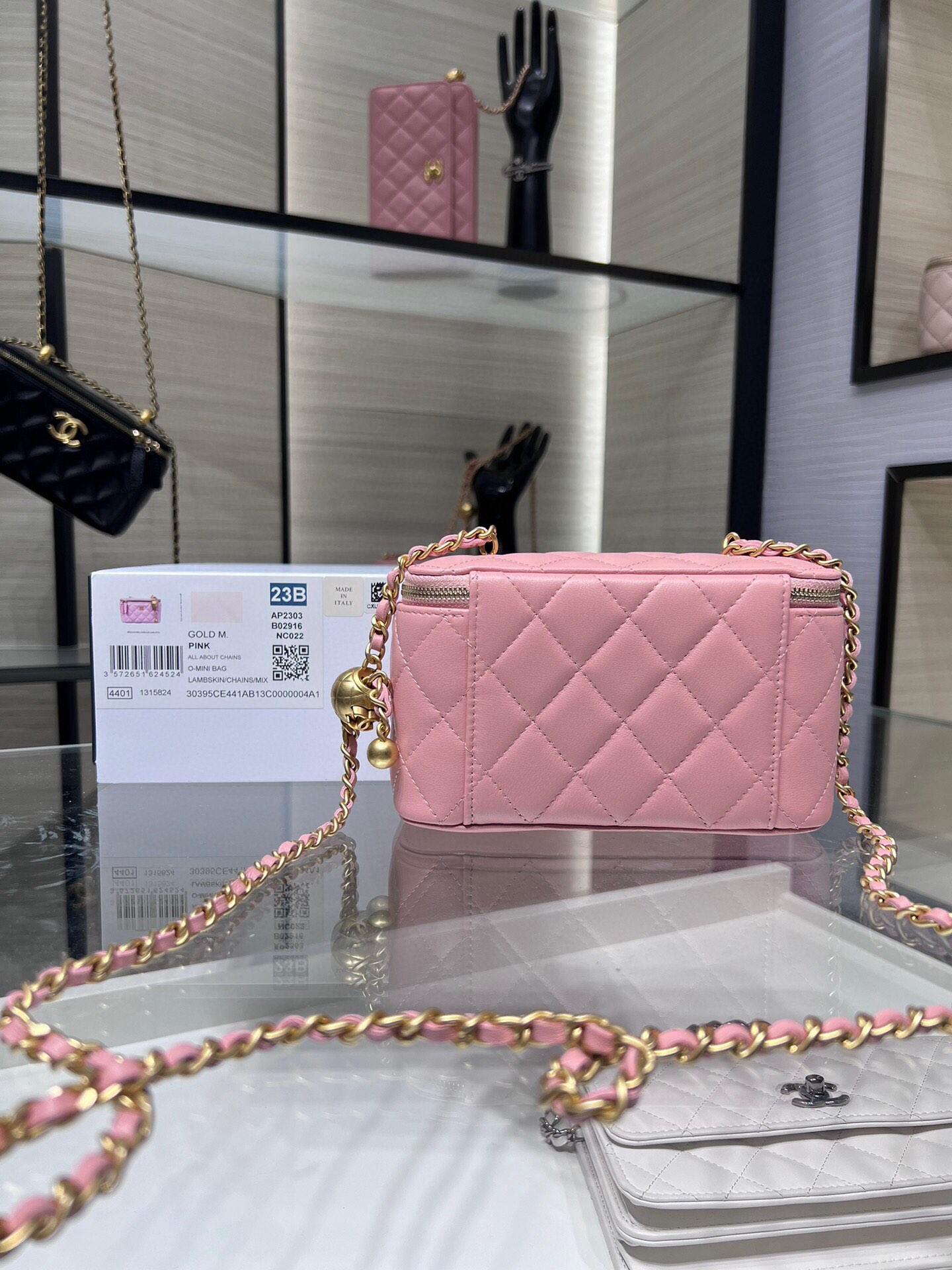 Chanel Ohanel 22B AP2303Y Pink Vanity Case