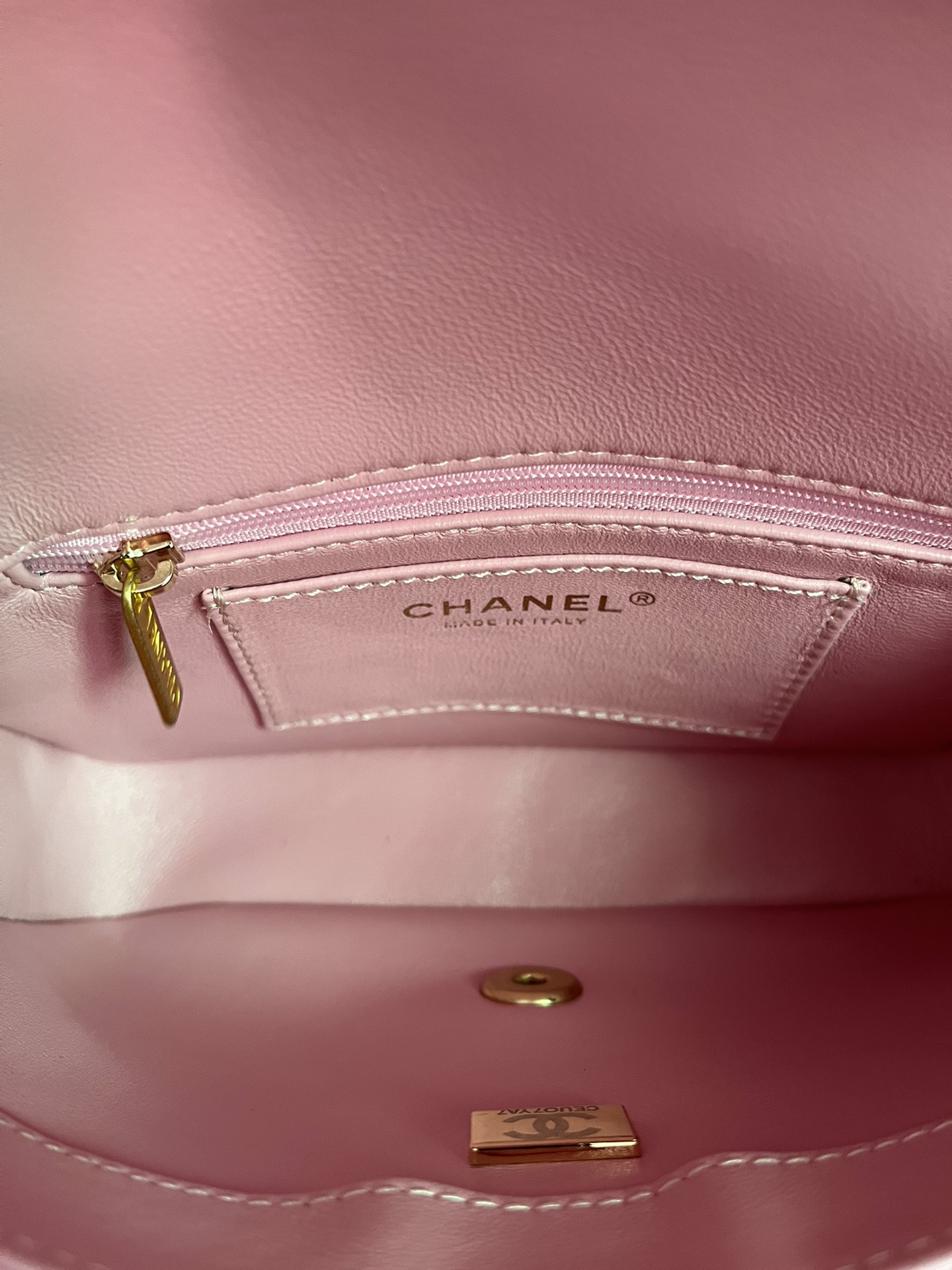 Chanel Small Flap Bag Python Skin Pink AS3214