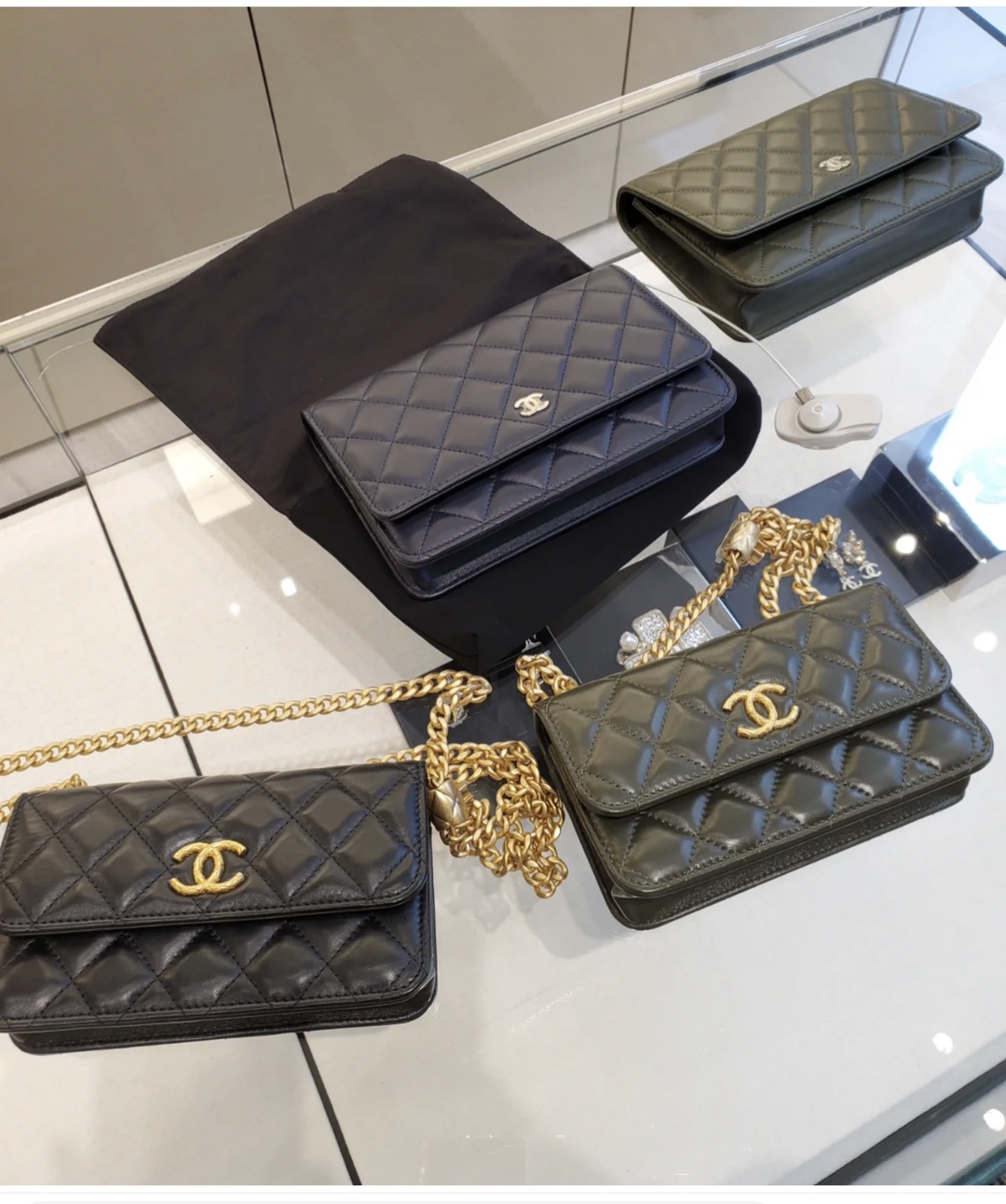 Chanel Small Woc Wallet on Chain Pearl Crush Green