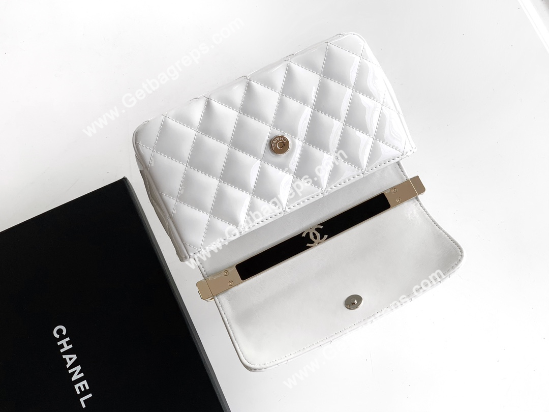 Chanel Top Handle Bag Pink Leather