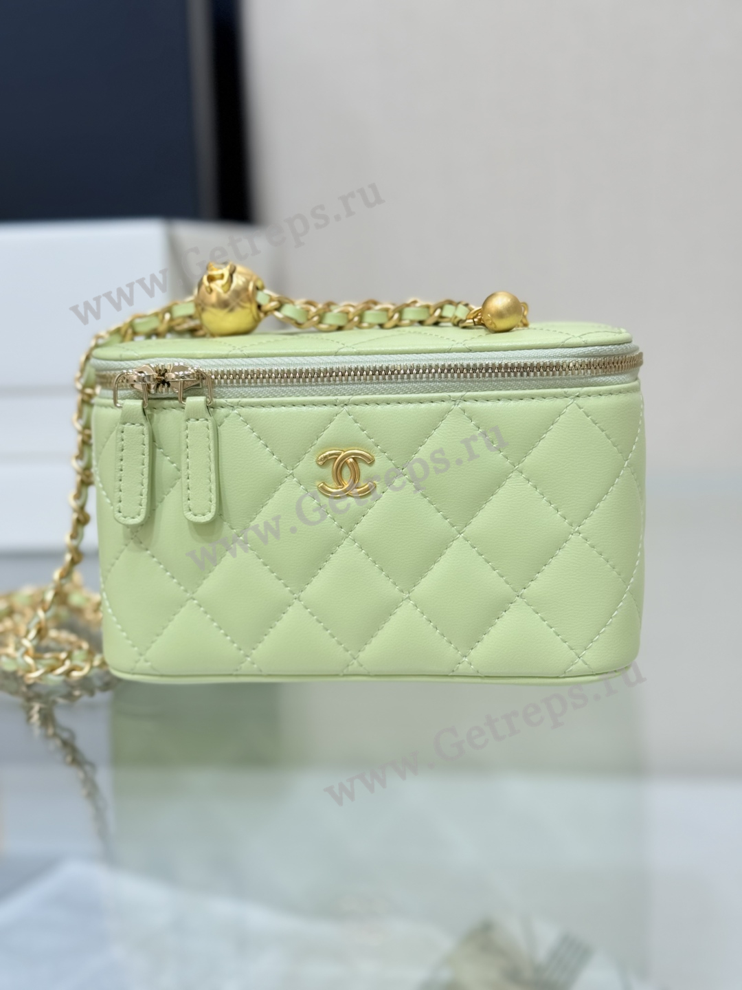 Chanel Vanity Case Large Green