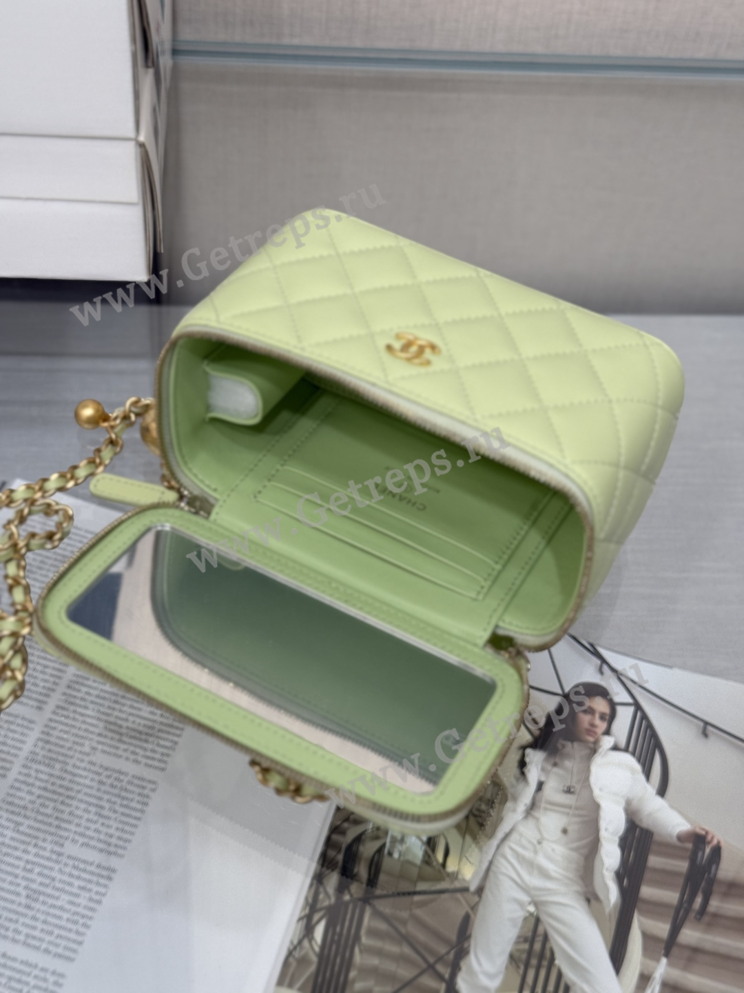Chanel Vanity Case Large Green