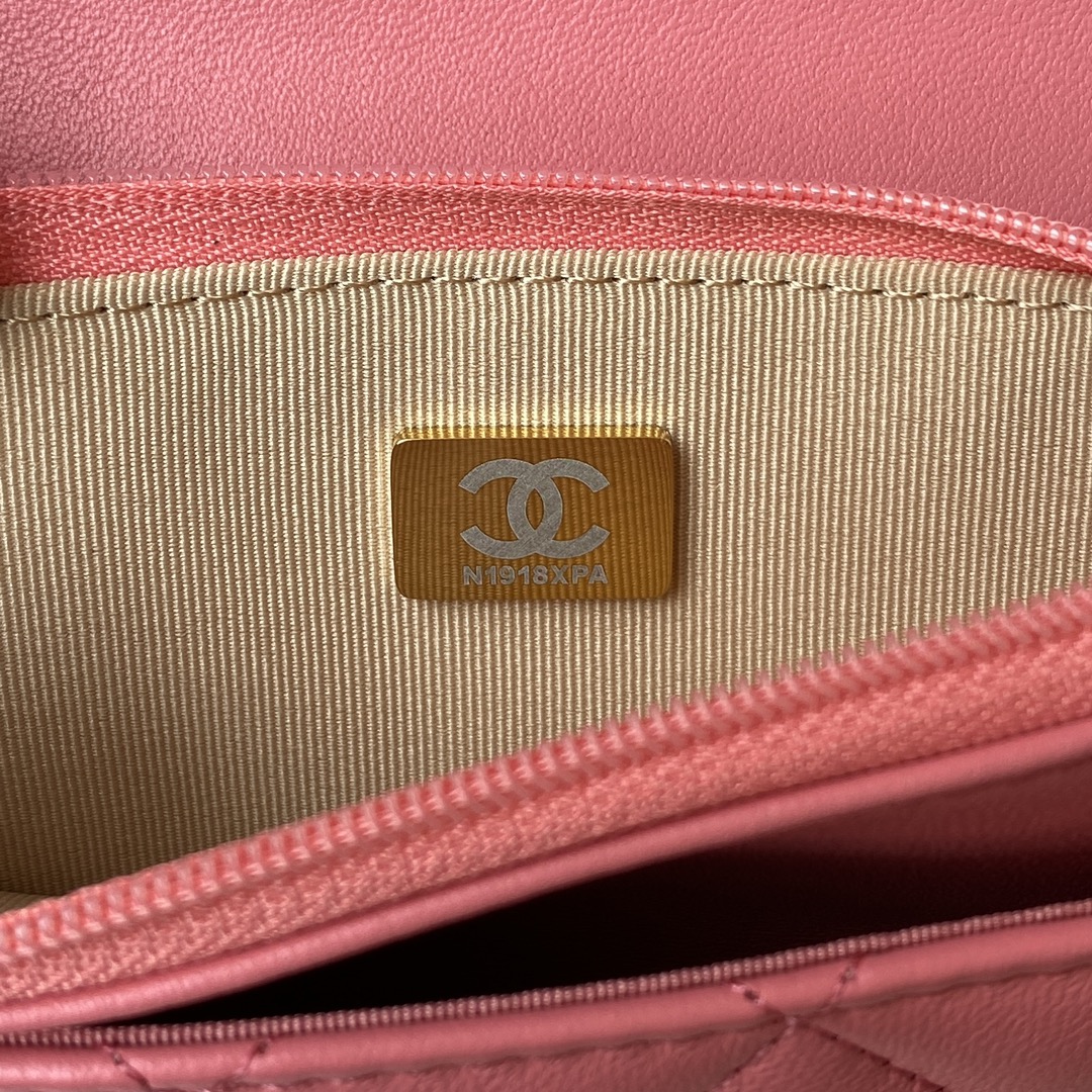 Chanel Wallet on Chain Pink Lambskin Gold-Tone Metal AP1450