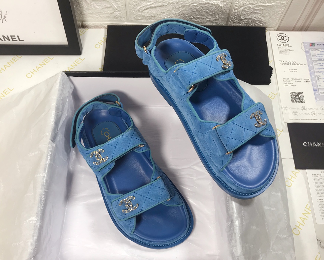 Chanel Women Denim Sandals-0047 35-40