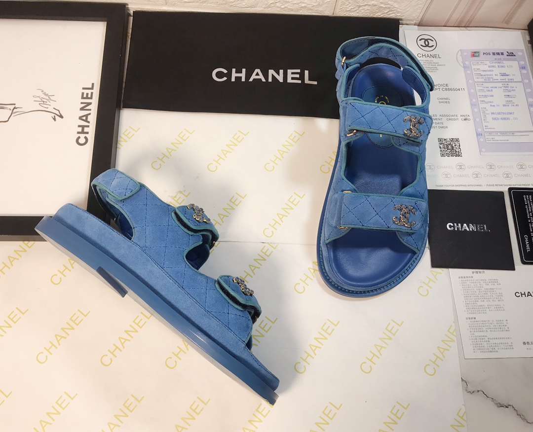 Chanel Women Denim Sandals-0047 35-40