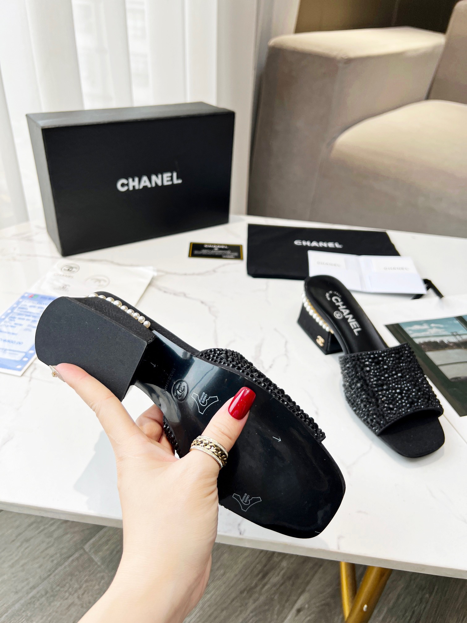 Chanel Women High Heel Sandals-0007 35-39