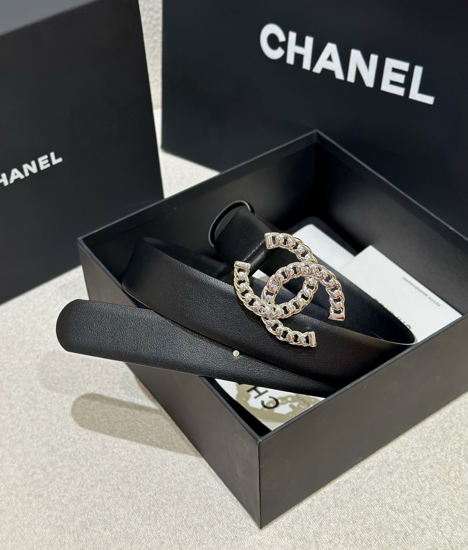 Chanel Women Leather Belt Width 3.0cm -0002