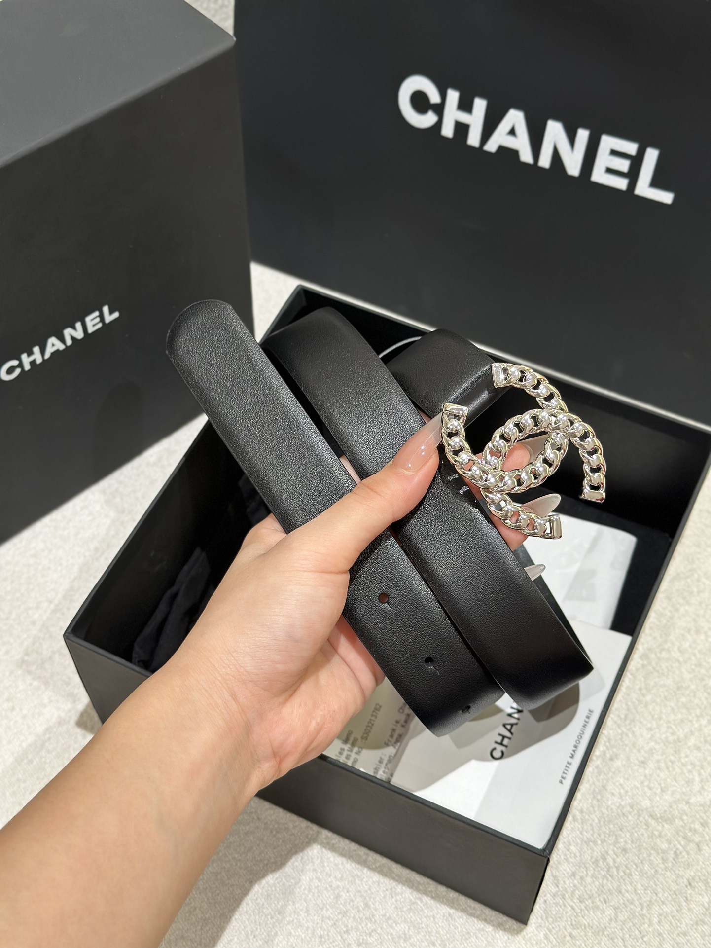 Chanel Women Leather Belt Width 3.0cm -0002