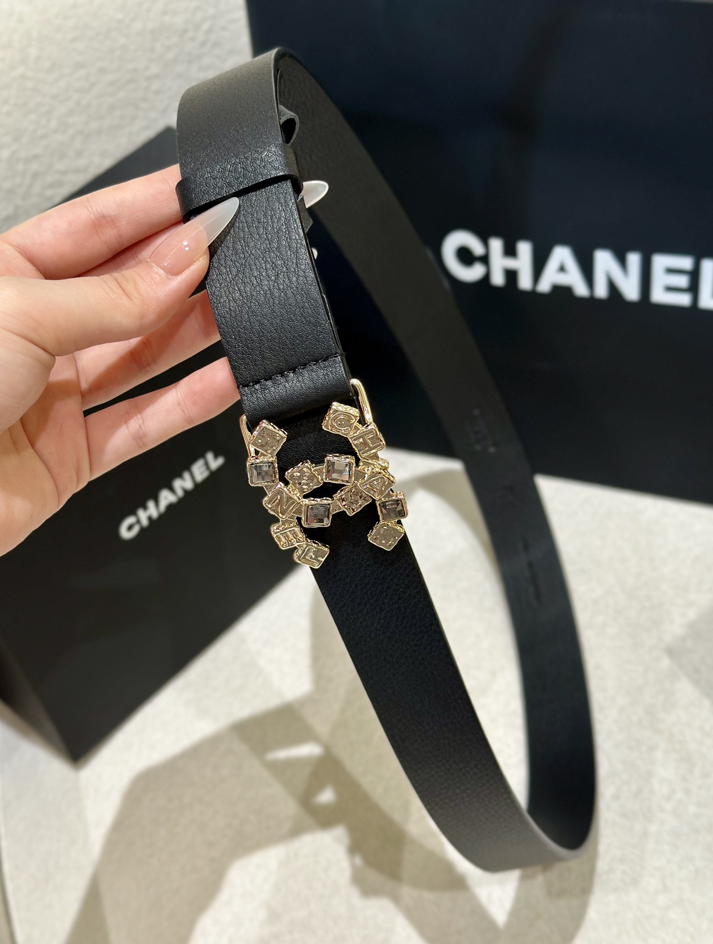 Chanel Women Leather Belt Width 3.0cm -0003