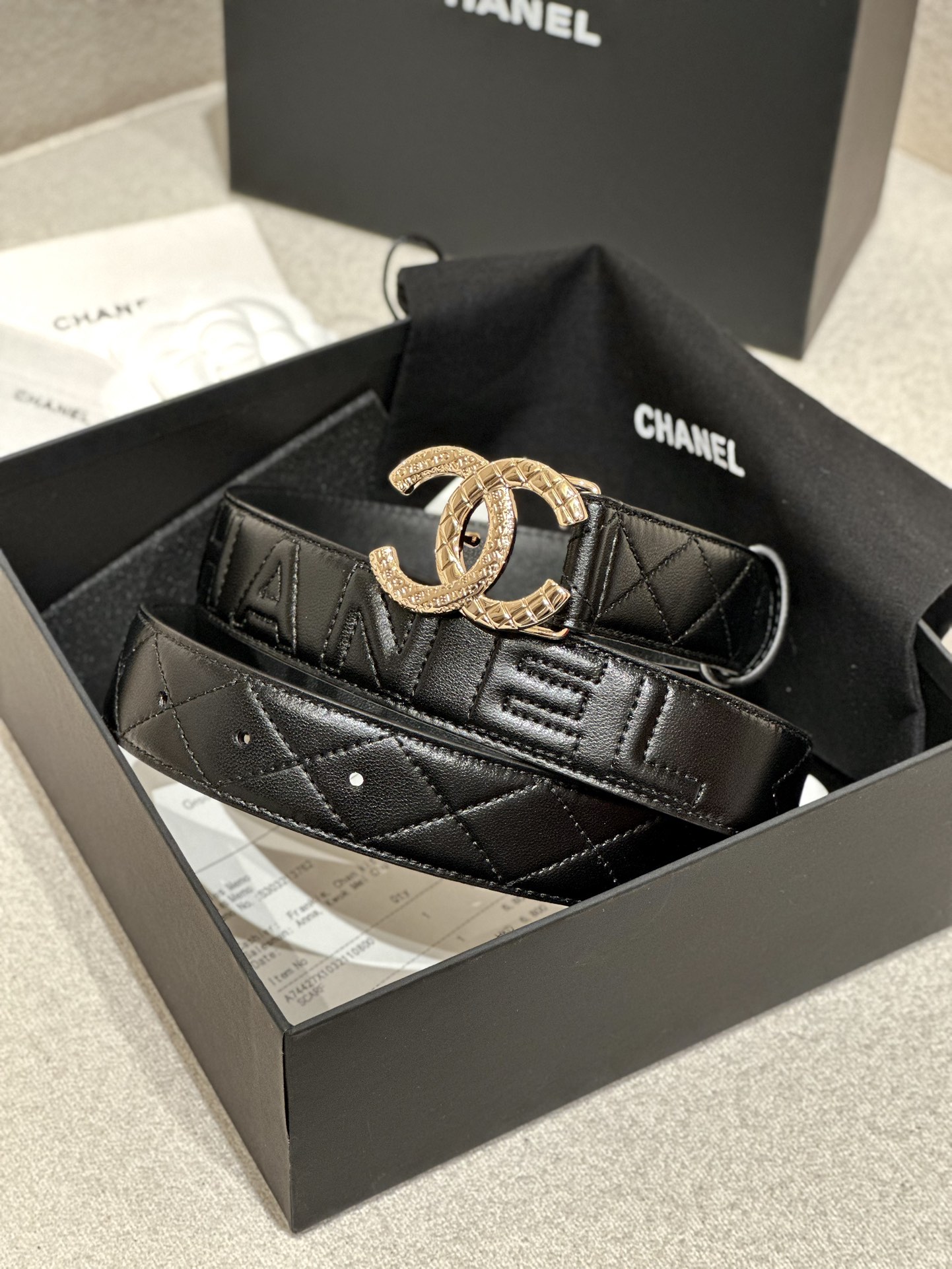 Chanel Women Leather Belt Width 3.0cm -0007