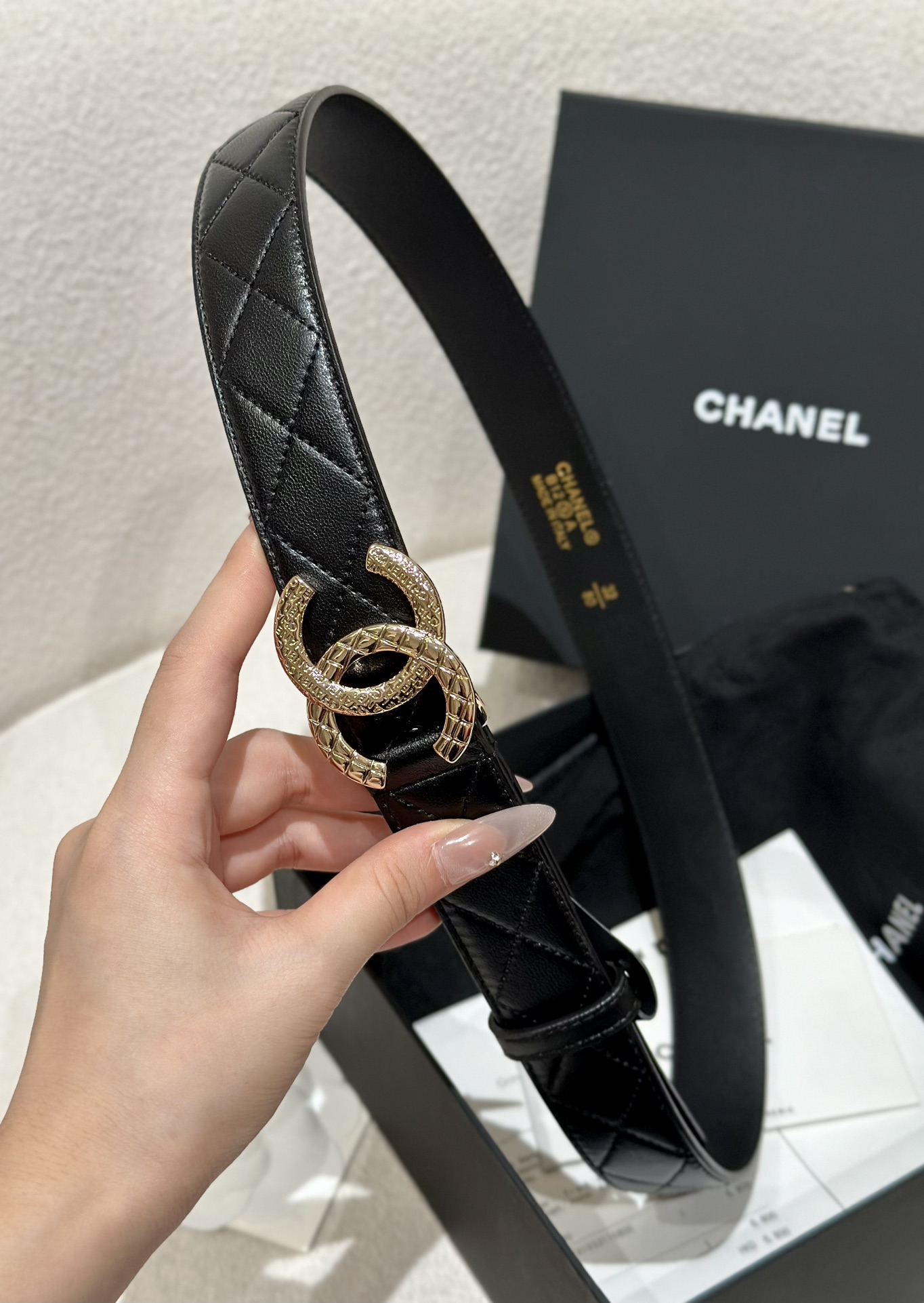 Chanel Women Leather Belt Width 3.0cm -0007