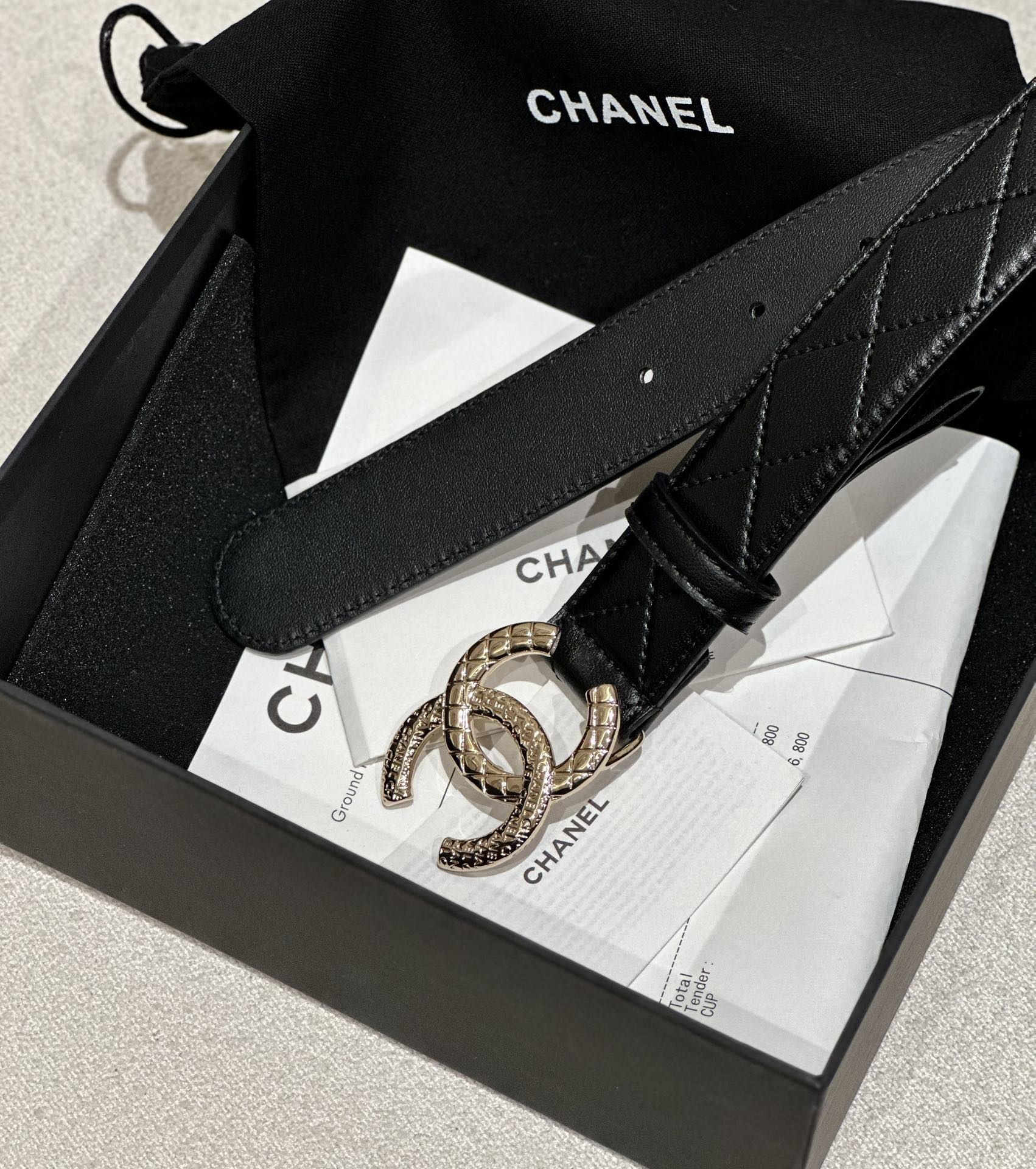 Chanel Women Leather Belt Width 3.0cm -0007