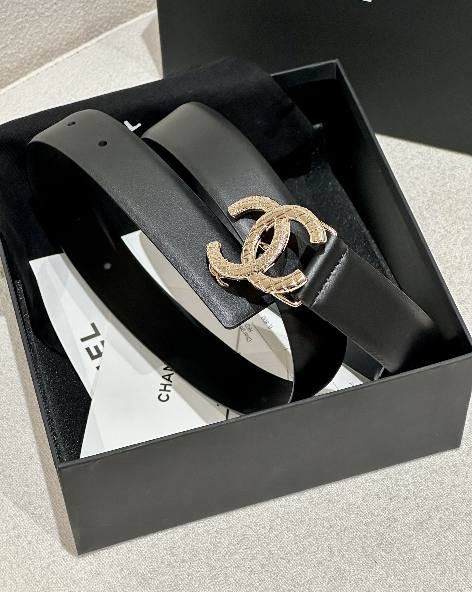 Chanel Women Leather Belt Width 3.0cm -0008