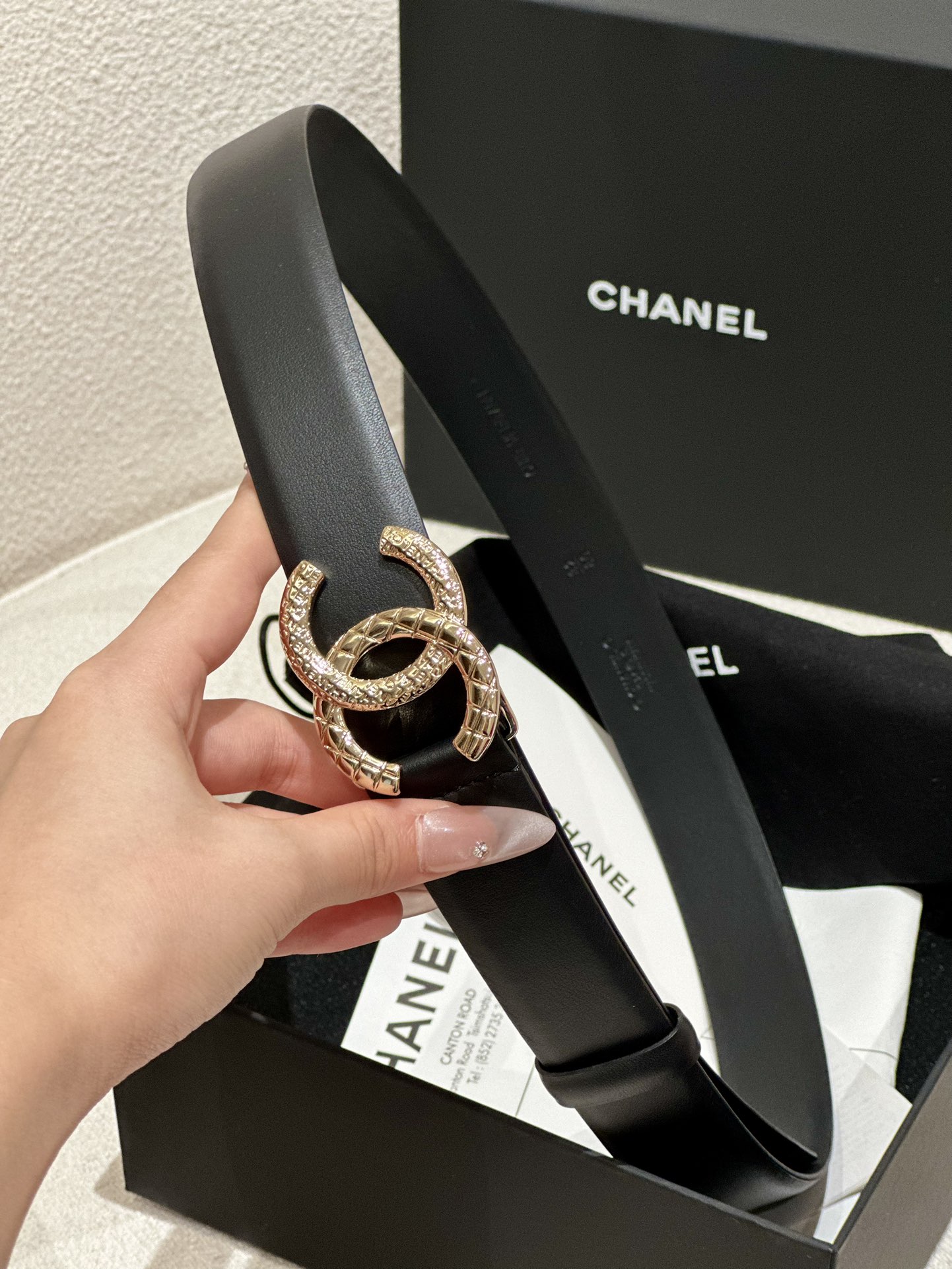 Chanel Women Leather Belt Width 3.0cm -0008