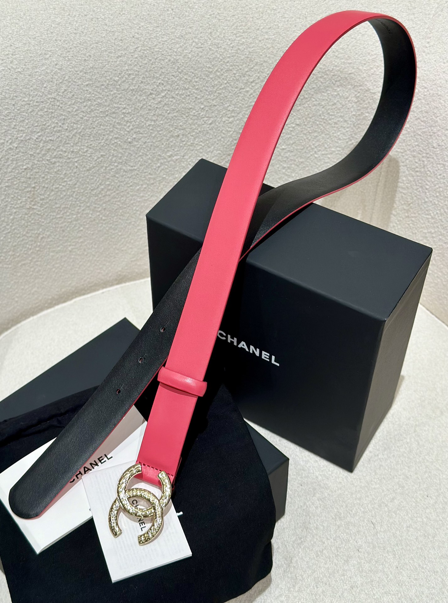 Chanel Women Leather Belt Width 3.0cm -0013