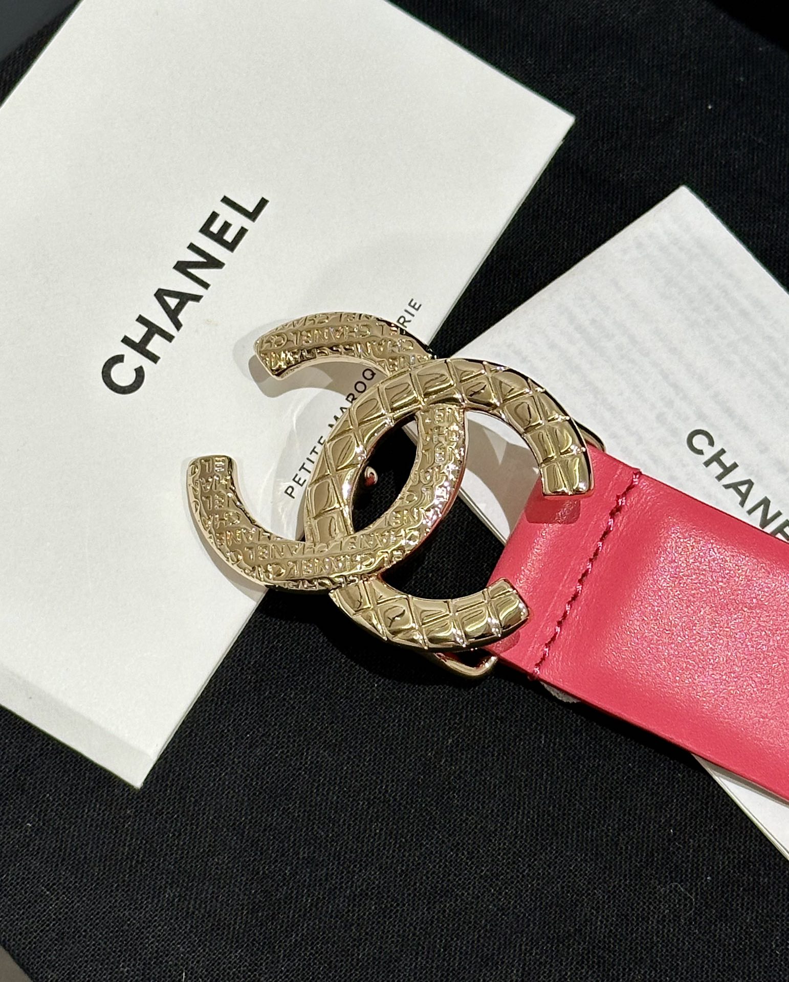 Chanel Women Leather Belt Width 3.0cm -0013