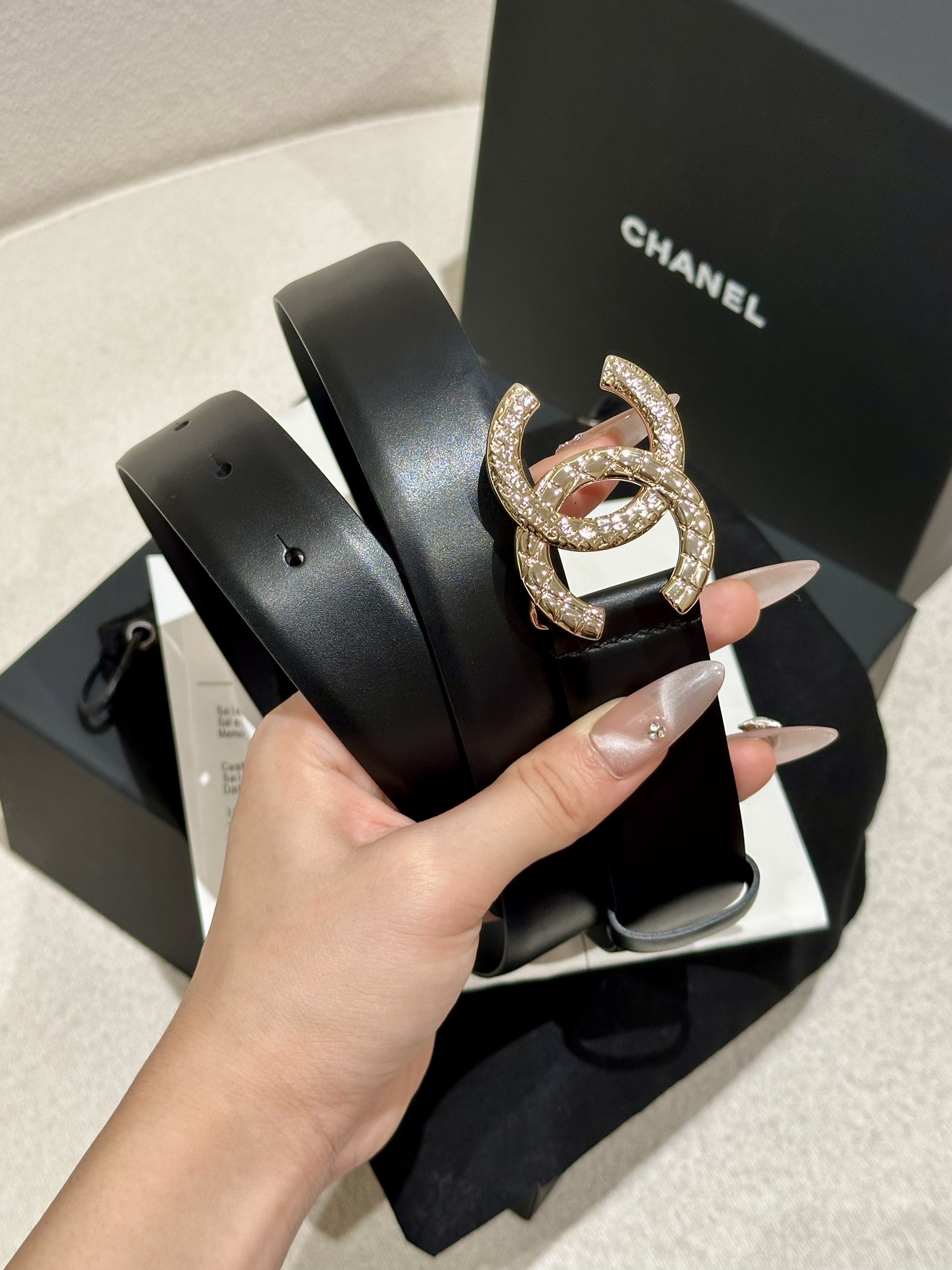 Chanel Women Leather Belt Width 3.0cm -0014