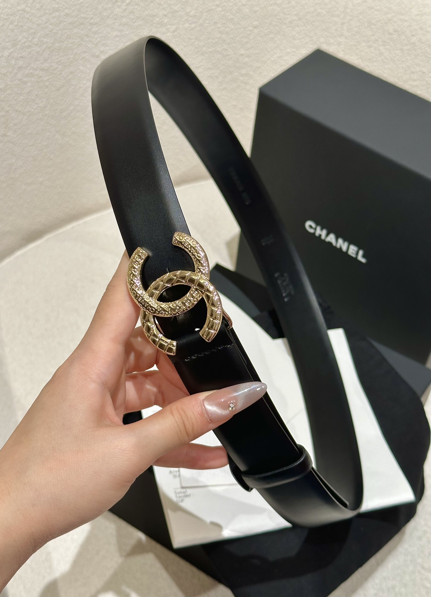 Chanel Women Leather Belt Width 3.0cm -0014