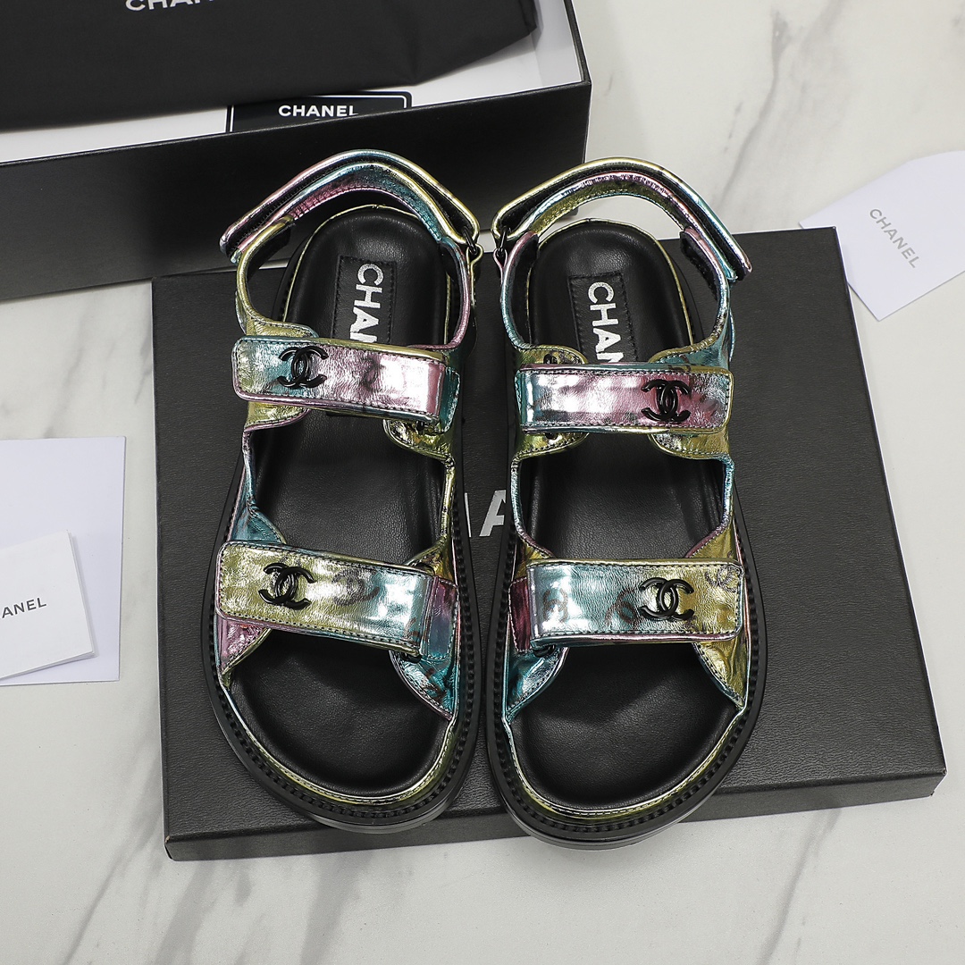 Chanel Women Leather Sandals-0056 35-40