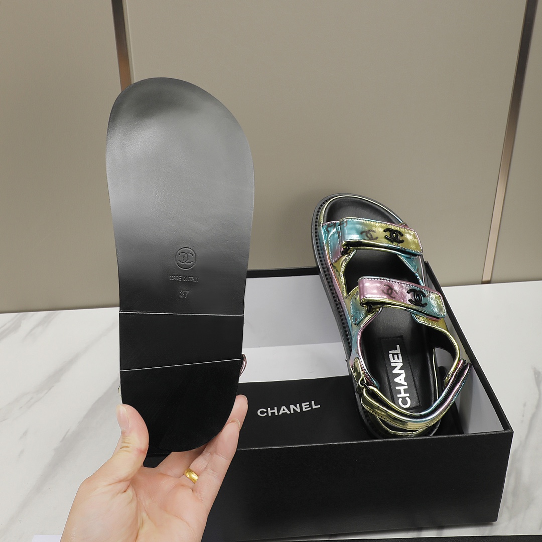 Chanel Women Leather Sandals-0056 35-40