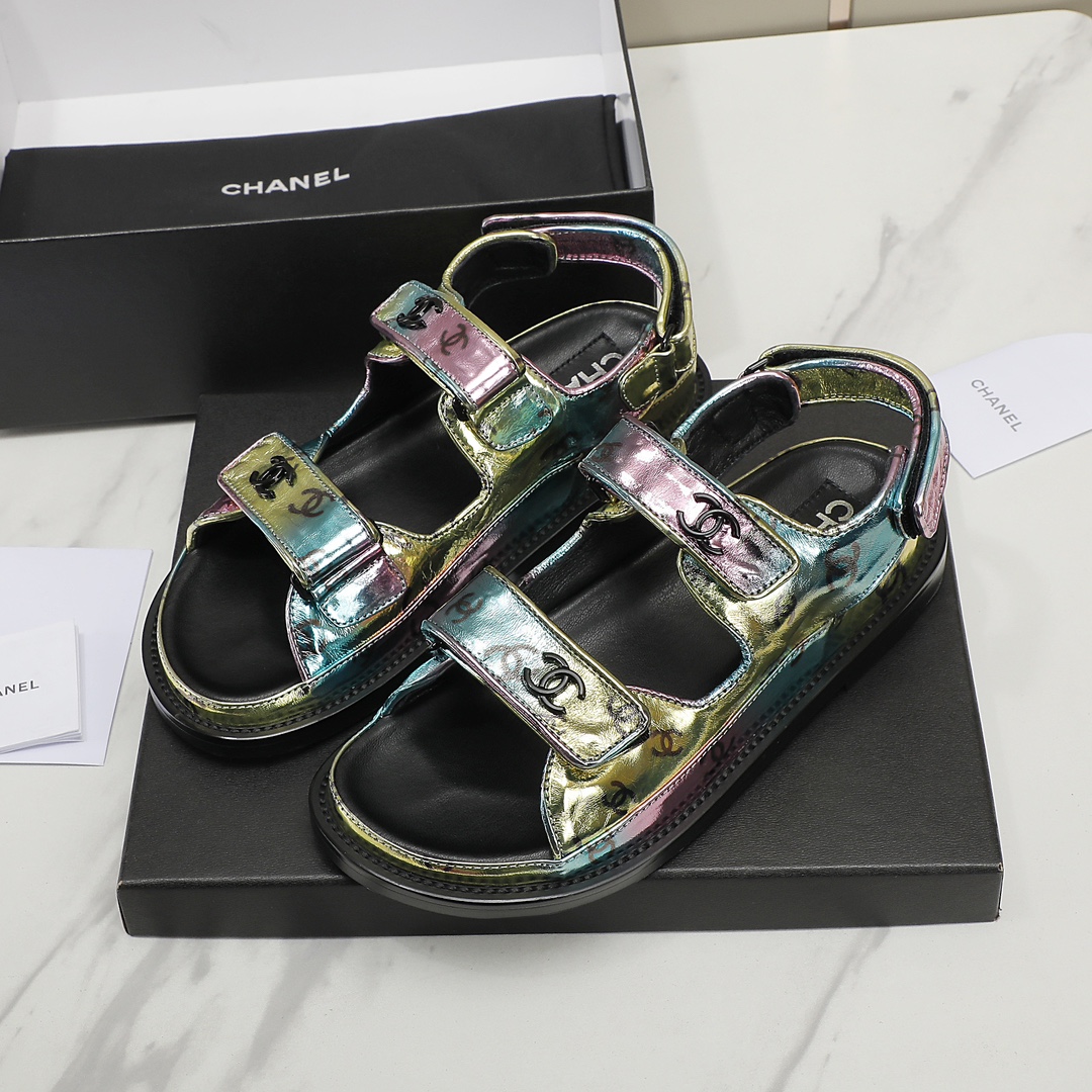 Chanel Women Leather Sandals-0056 35-40