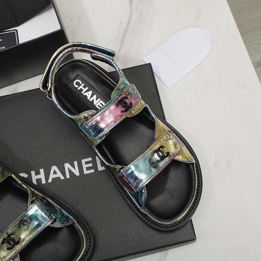 Chanel Women Leather Sandals-0056 35-40