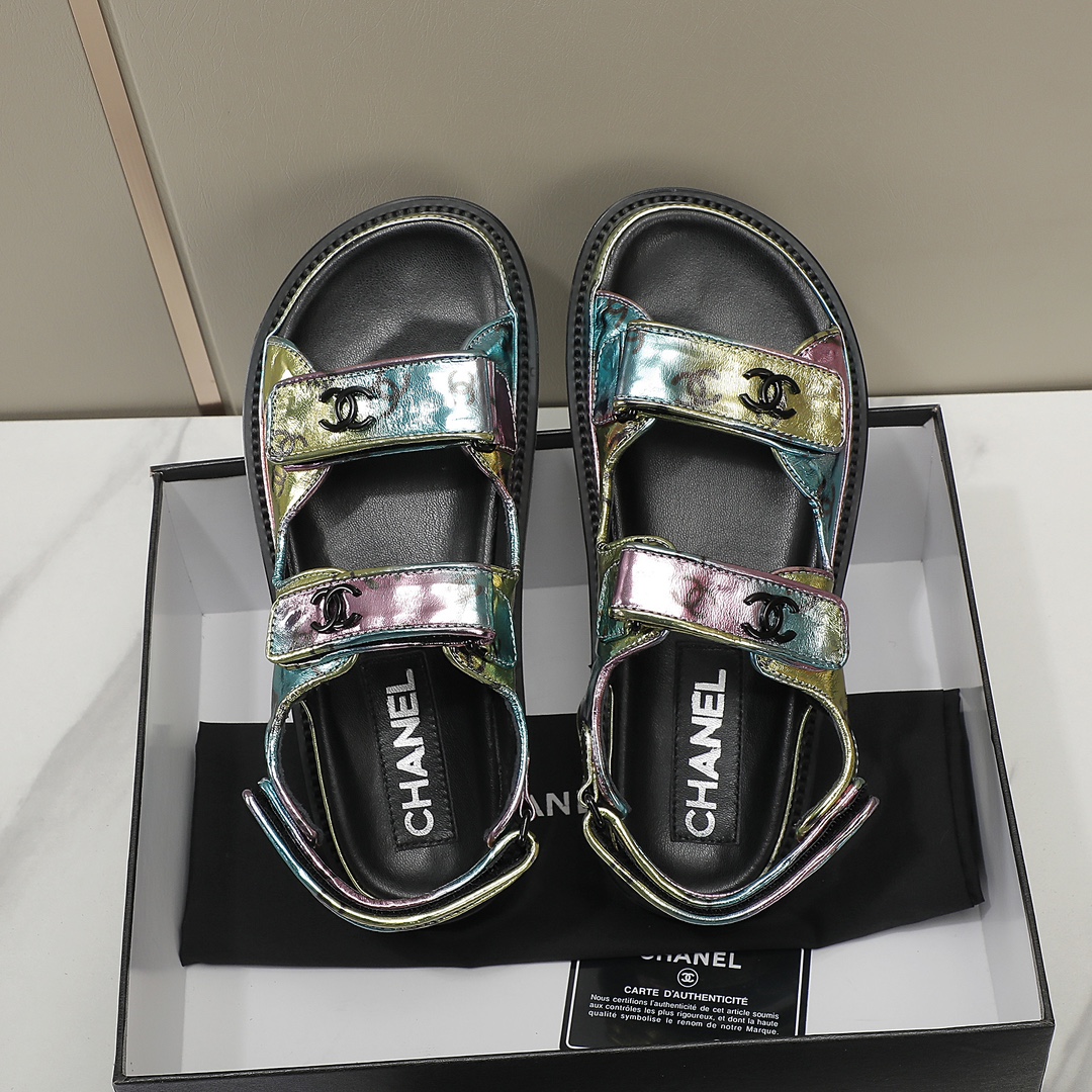Chanel Women Leather Sandals-0056 35-40