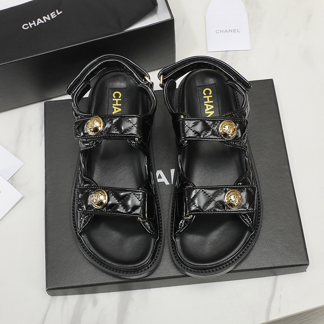 Chanel Women Leather Sandals-0057 35-40