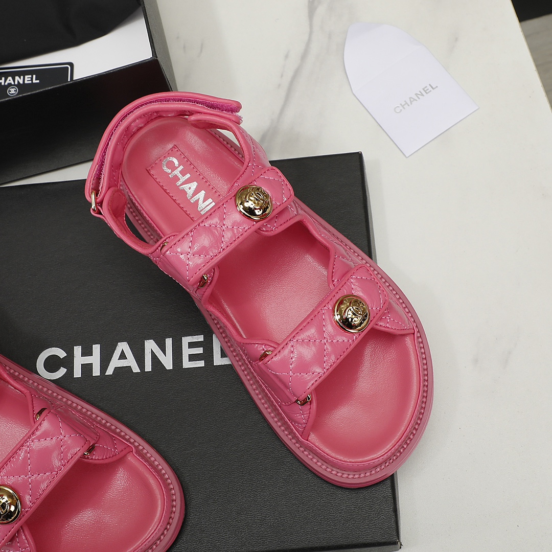 Chanel Women Leather Sandals-0058 35-40