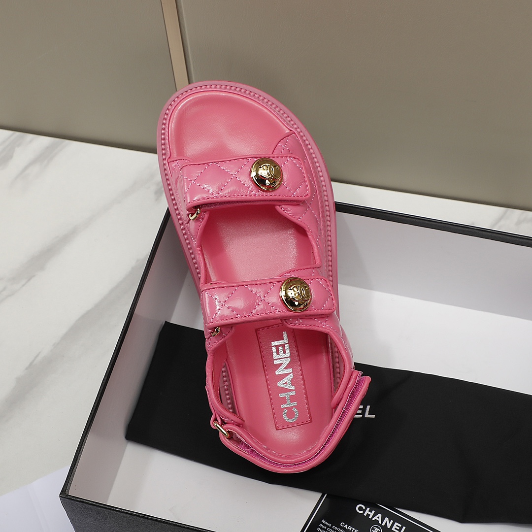 Chanel Women Leather Sandals-0058 35-40