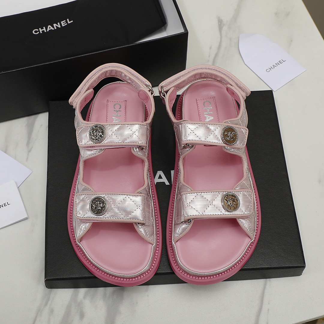 Chanel Women Leather Sandals-0059 35-40