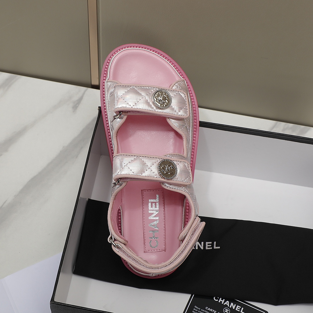 Chanel Women Leather Sandals-0059 35-40